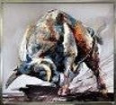 Druckbild Stier 100x100 cm