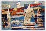 Druckbild Segelboote 75x100 cm