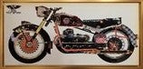 Druckbild Motorrad/Automobil/Segelflieger 50x100 cm